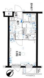ステージグランデ田園調布アジールコート 2階1Kの間取り