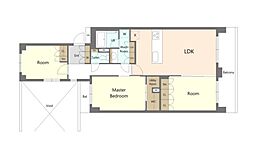 テラス本八幡 3LDKの間取図画像