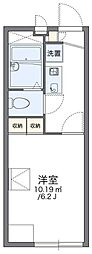 レオパレスジュネス2 1Kの間取図画像