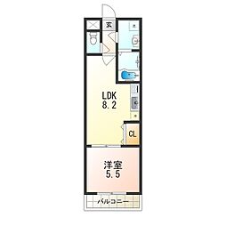 フジパレス尼崎西 1LDKの間取図画像