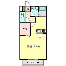 ビーンズ南川添2 ワンルームの間取図画像