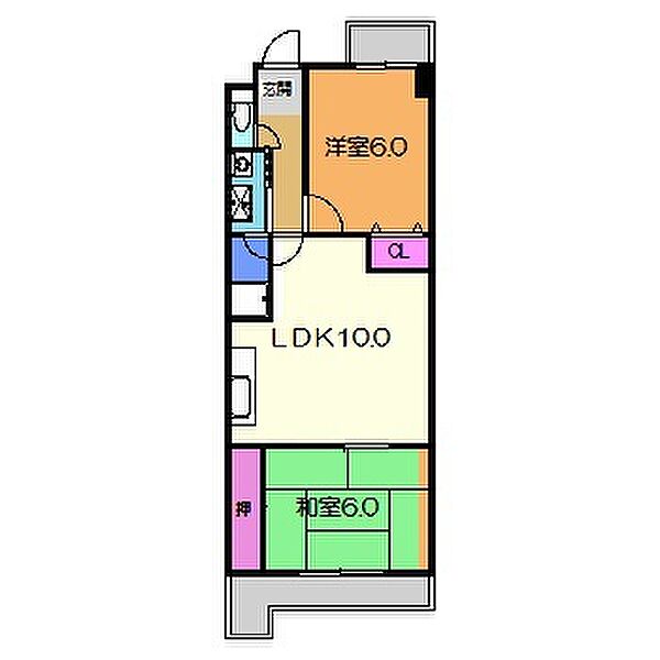 エミネンス北花田 ｜大阪府堺市北区北花田町２丁(賃貸マンション2LDK・3階・54.75㎡)の写真 その2