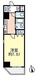 グランヴァン戸越銀座 1Kの間取図画像