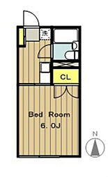 ハイツ井上Ａ（二本松3） 2階1Kの間取り