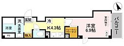富士見市鶴瀬東1丁目マンション 1Kの間取図画像