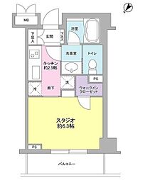 サンピエス根津 1Kの間取図画像