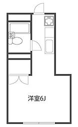 黒沢第二ビル ワンルームの間取図画像