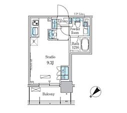 パークアクシス押上テラス ワンルームの間取図画像