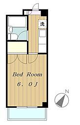 センチュリーハイツ三徳 3階1Kの間取り