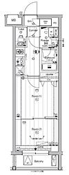PREMIUMCUBE東高円寺 2Kの間取図画像