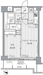 サニーリヴ北新横浜 1LDKの間取図画像