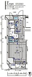 メインステージ八王子TokyoWest 1Kの間取図画像