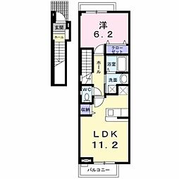 ソル・レヴェンテ 1LDKの間取図画像