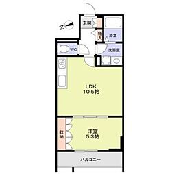 Green Toshin 1LDKの間取図画像