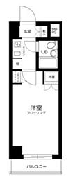 グローリア初穂桜台2 1Kの間取図画像