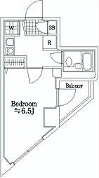 プレール・ドゥーク笹塚 3階1Kの間取り