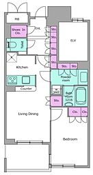 レジディア文京千石2 1LDKの間取図画像