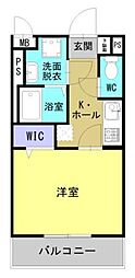 宇都宮市旭2丁目マンション 1Kの間取図画像