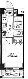 レガリアヒルズ代々木 1Kの間取図画像