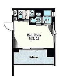 レジディア市谷薬王寺 13階1Kの間取り