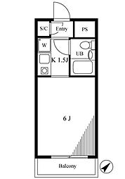 トーシン・フェニックスマンション阿佐ヶ谷 3階1Kの間取り