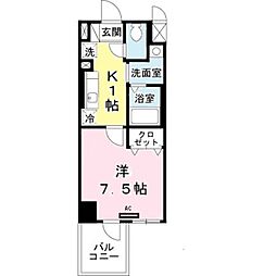 神戸高速南北線 新開地駅 徒歩2分の賃貸マンション 5階1Kの間取り