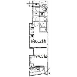 S-FORT中板橋 1DKの間取図画像