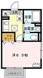 クレモンティーヌ・相之川 1階1Kの間取り