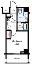 スカイコートパレス西巣鴨 1階1Kの間取り