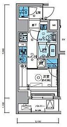 LIVCITY堀切菖蒲園 1Kの間取図画像