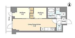 ドゥーエ南砂町II 6階2LDKの間取り
