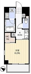 ダンラベニール北新宿 1Kの間取図画像