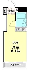 ダイアパレス上野 ワンルームの間取図画像