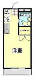 エメラルドハイツ 1Kの間取図画像