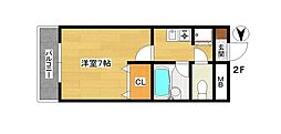 ラスティング三宅 1Kの間取図画像