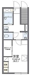 レオパレスサンウッド3 1Kの間取図画像