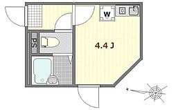 Well-being日暮里北 ワンルームの間取図画像
