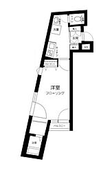 小石川フィエルテ 3階1Kの間取り