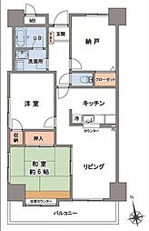 第3SKビル 2SLDKの間取図画像
