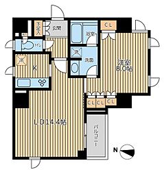 CITYSPIRE半蔵門 1LDKの間取図画像