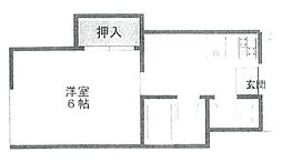 エルム 1Kの間取図画像