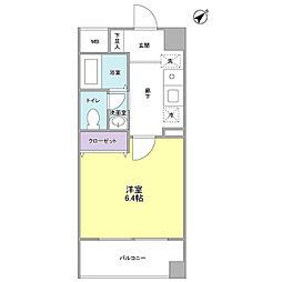 プリムヴェール 1Kの間取図画像