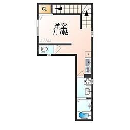 LIB弁天町 ワンルームの間取図画像