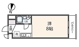 ユーカリハイツ八王子 ワンルームの間取図画像