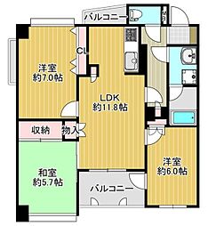 マイキャッスル東神奈川 3LDKの間取図画像