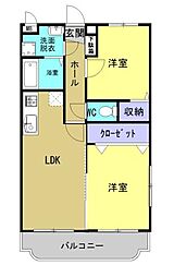 ピュアサファイア1 2LDKの間取図画像