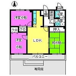 レジオン・ドヌールB 3LDKの間取図画像