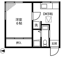 ダイワコーポ 1DKの間取図画像