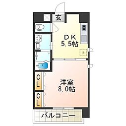 イーストコーストヴィラ 1DKの間取図画像