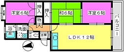 アネックス三苫 3LDKの間取図画像